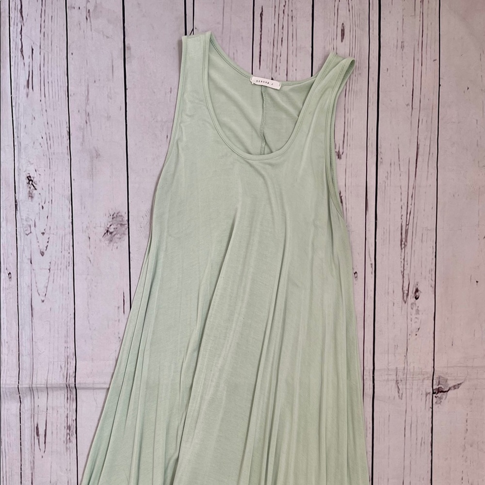 Light sleeveless cotton dress mint color size M